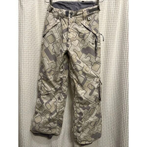 RIDE SNOWBOARD YOUTH SIZE L Gray Pattern CARGO SNOW SKI PANTS K1